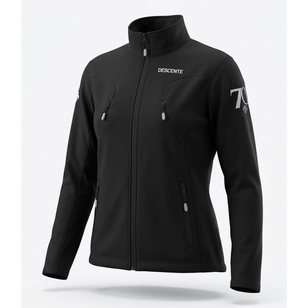 Descente Softshell Jacket Womens 12 Black Fleece Lined Performance Gorpcore